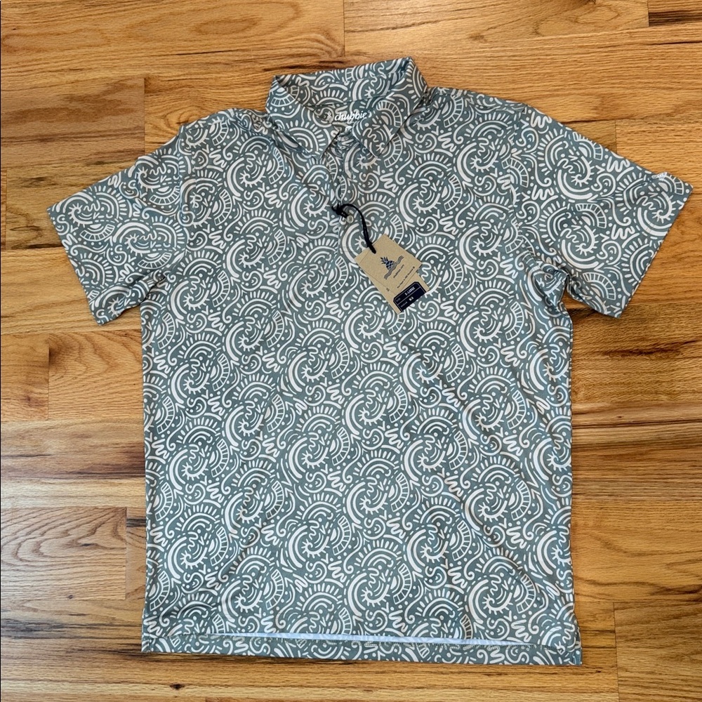 NEW Chubbies The Screen Saver Green Performance Polo Shirt XL Mens